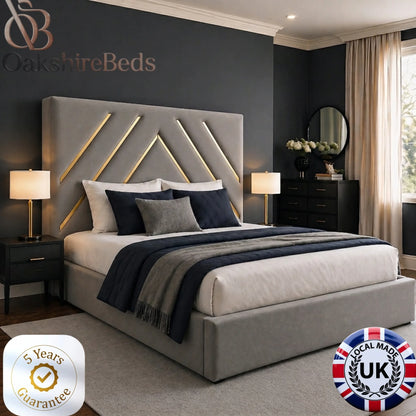 Soma Gold Bed UK | Luxury Trim Bed with Storage | Gold & Silver Bed | OakshireBeds