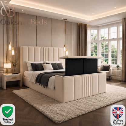 Sterling TV Bed UK | Luxury Upholstered TV Bed Frame | OakshireBeds