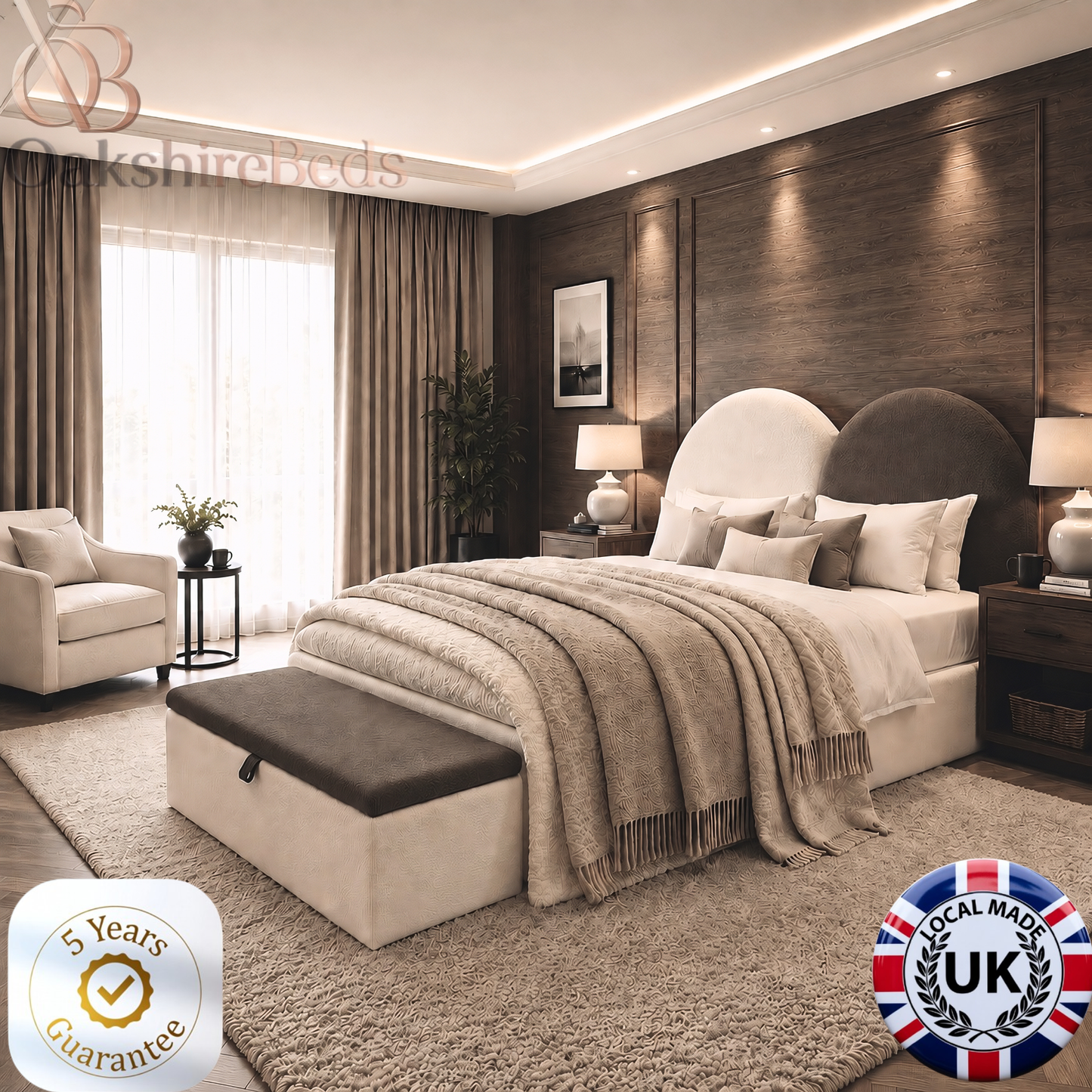 The Amélie Dual Design Upholstered Luxury Ottoman Bed UK