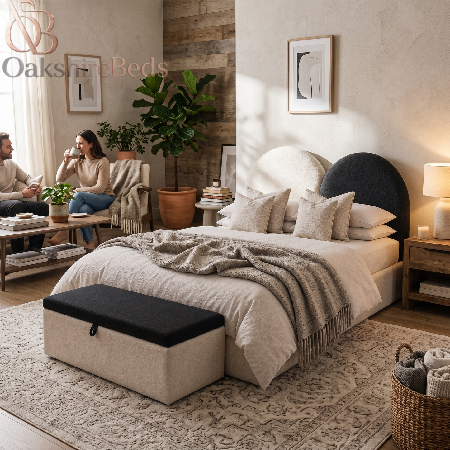 The Amélie Dual Design Upholstered Luxury Ottoman Bed UK