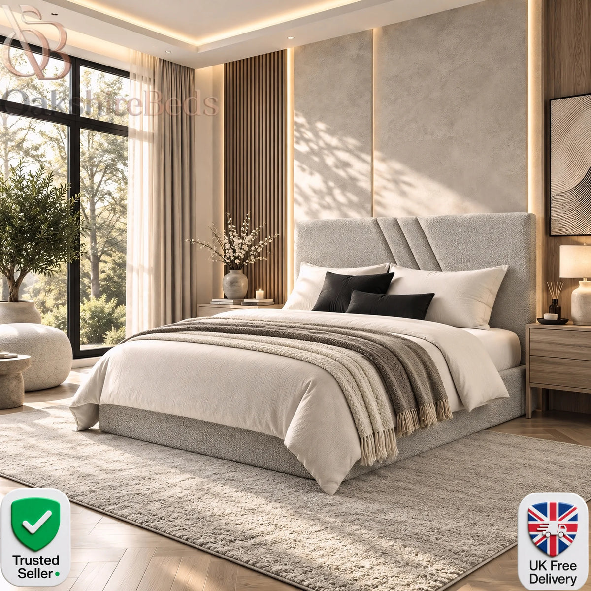 The James Cross Bed | Upholstered Bed | OakshireBeds