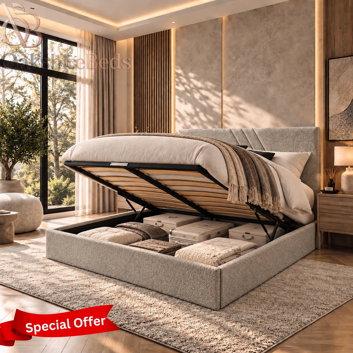 The James Cross Bed | Upholstered Bed | OakshireBeds