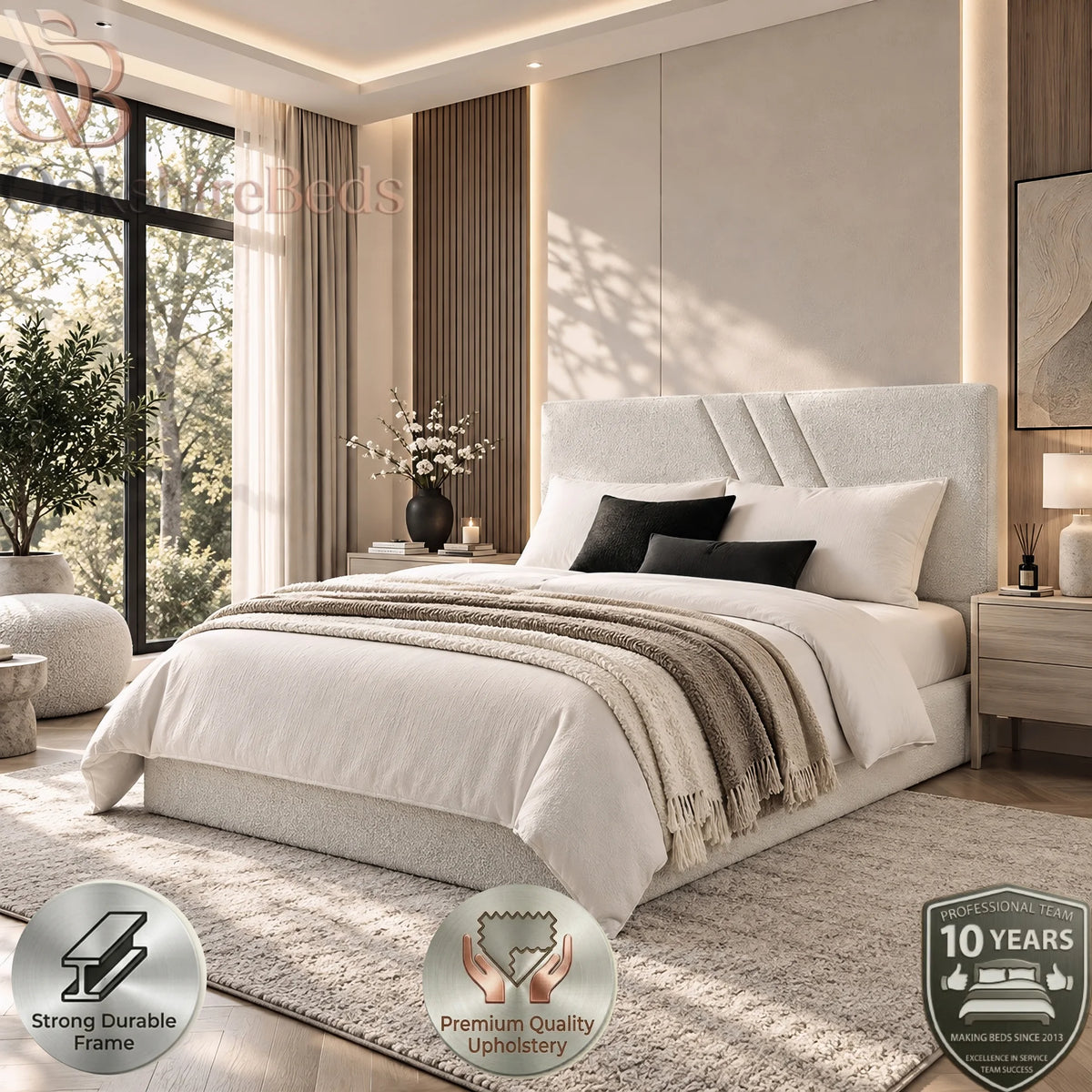 The James Cross Bed | Upholstered Bed | OakshireBeds