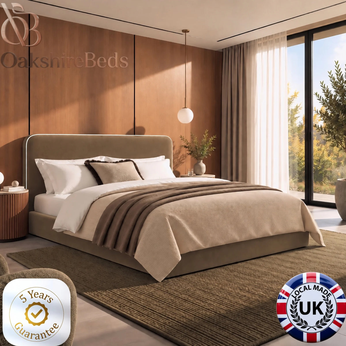 The Kelso Piping Bed | Upholstered Bed | OakshireBeds