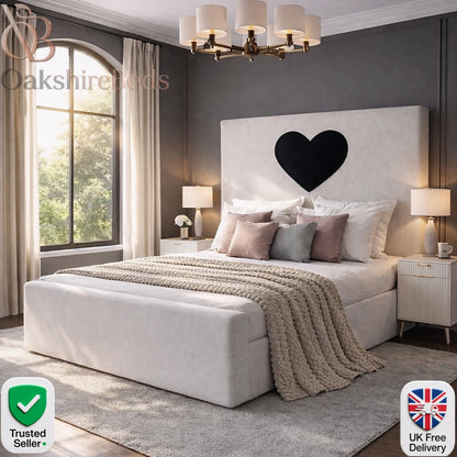 Valencia Bed UK | Luxury Heart Headboard Storage Bed | OakshireBeds