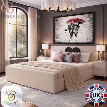 Valencia Bed UK | Luxury Heart Headboard Storage Bed | OakshireBeds