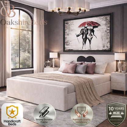 Valencia Bed UK | Luxury Heart Headboard Storage Bed | OakshireBeds