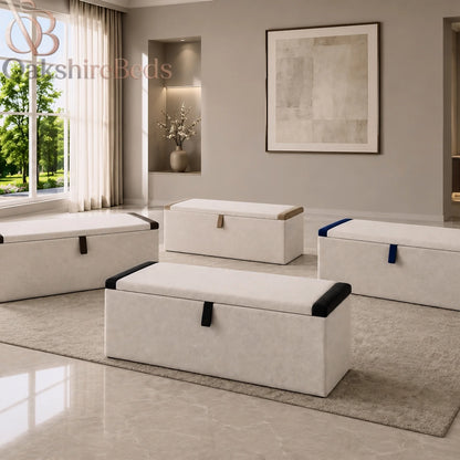 Velmont Blanket Box – Luxury Upholstered Bedroom Storage