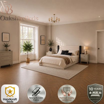 Velmont Wing Bed | Luxury Upholstered Wing Bed UK
