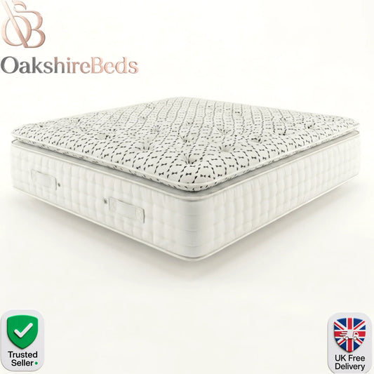 Premium 3000 pocket spring mattress handmade in the UK, featuring a luxury pillow top for hotel-quality comfort and orthopaedic support.