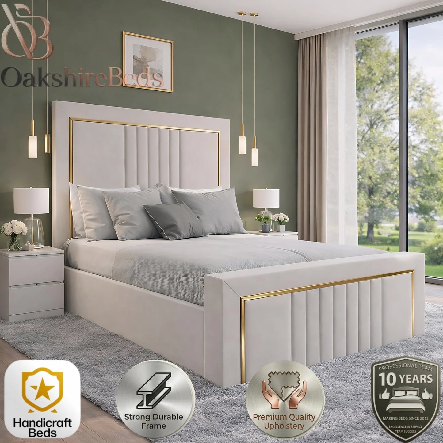 Vienna Bed – Luxury Upholstered Storage Bed Frame | OakshireBeds UK