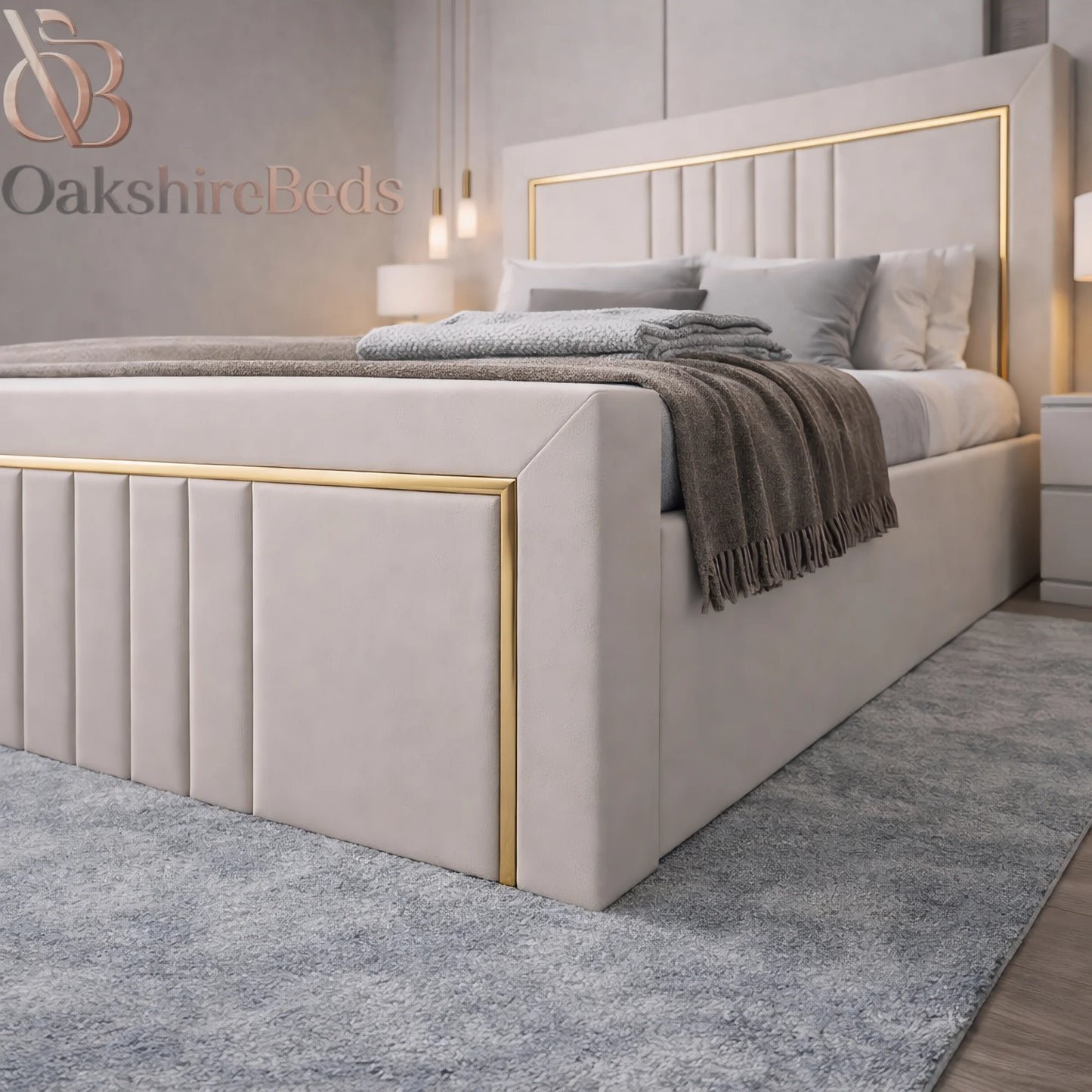 Vienna Bed – Luxury Upholstered Storage Bed Frame | OakshireBeds UK