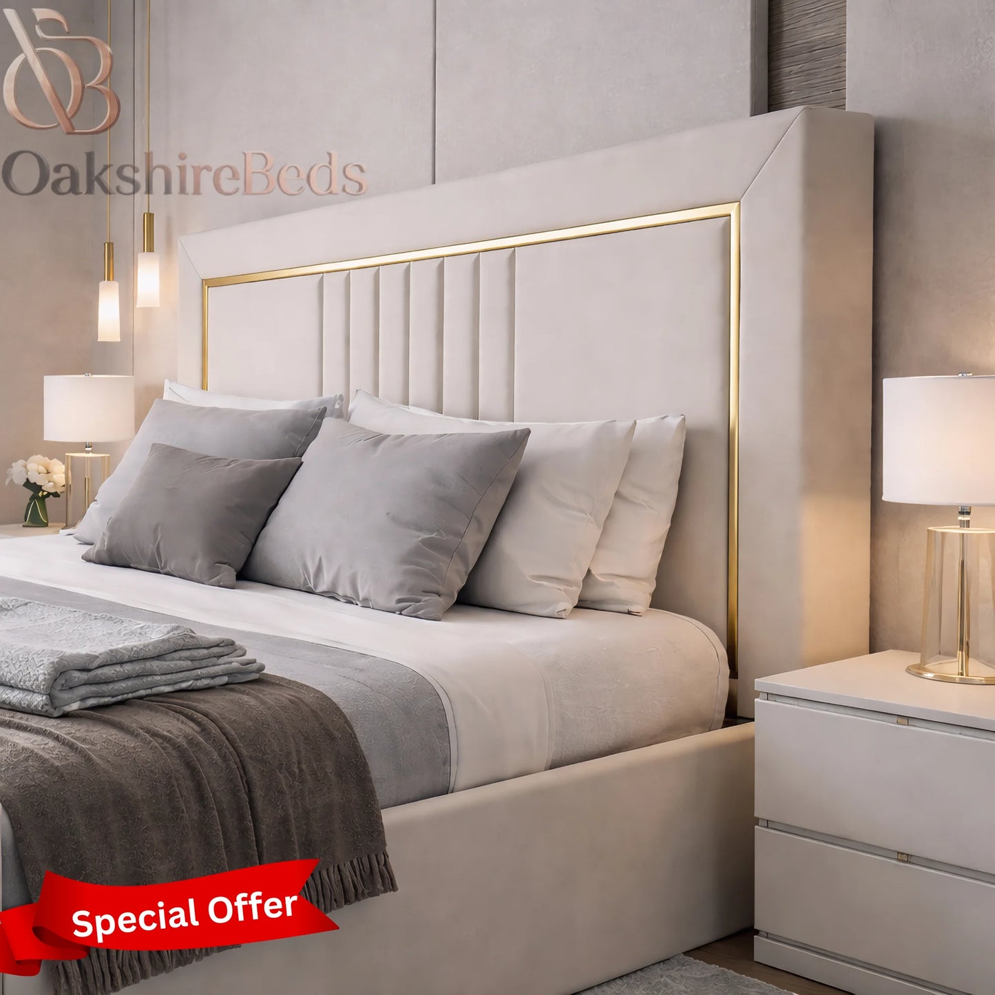 Vienna Bed – Luxury Upholstered Storage Bed Frame | OakshireBeds UK