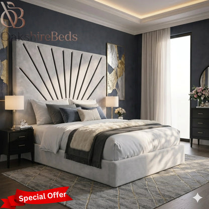 Zofia Bed UK | Black Trim Upholstered Storage Bed | OakshireBeds