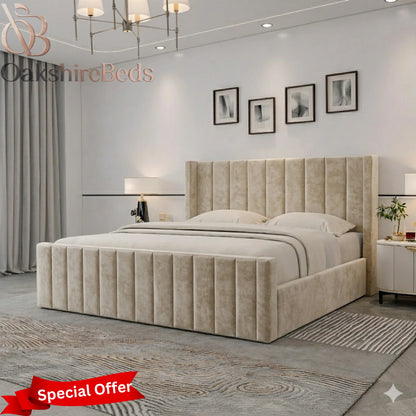 Luxury Upholstered Daisy Bed UK | Winged Headboard & Handmade Design